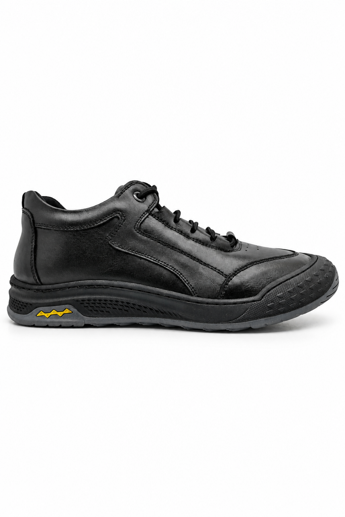 Siyah %100 Hakiki Deri Günlük Sneaker  Ayakkabı