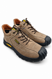 Kum Rengi %100 Hakiki Nubuk Deri Erkek Günlük Sneaker Ayakkabı