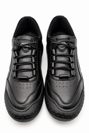 Siyah %100 Hakiki Deri Günlük Sneaker  Ayakkabı