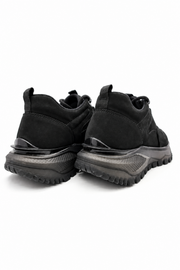 Siyah %100 Hakiki Nubuk Deri Sneaker Full Ortopedik