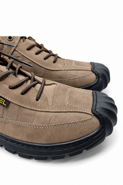 Kum Rengi %100 Hakiki Nubuk Deri Erkek Günlük Sneaker Ayakkabı