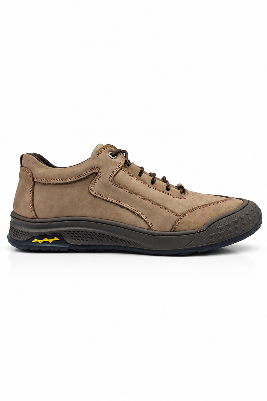 Kum Rengi %100 Hakiki Deri Günlük Sneaker  Ayakkabı