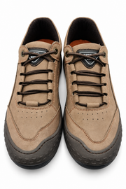 Kum Rengi %100 Hakiki Deri Günlük Sneaker  Ayakkabı