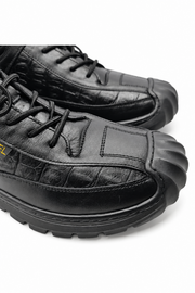 Siyah %100 Hakiki Deri Erkek Günlük Sneaker Ayakkabı